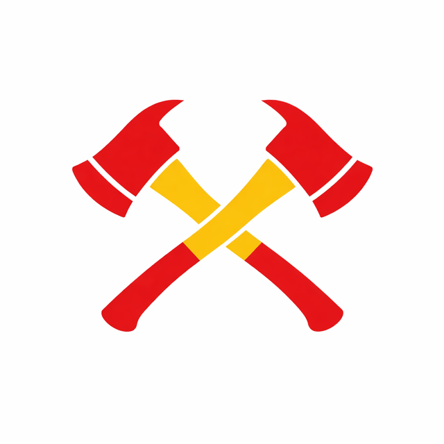 YearnOut app icon — two crossed fire axes